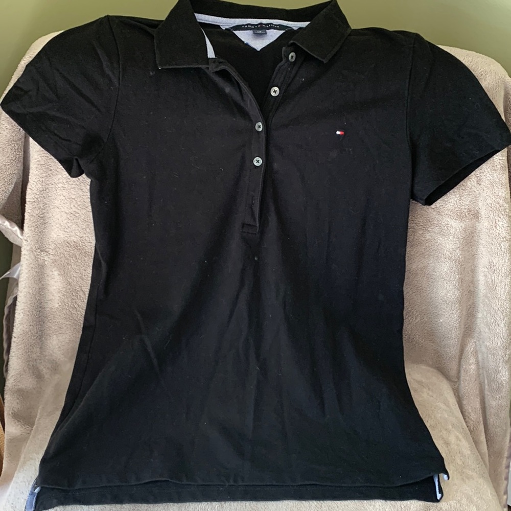 Tommy Hilfiger mesh short sleeve polo shirt.